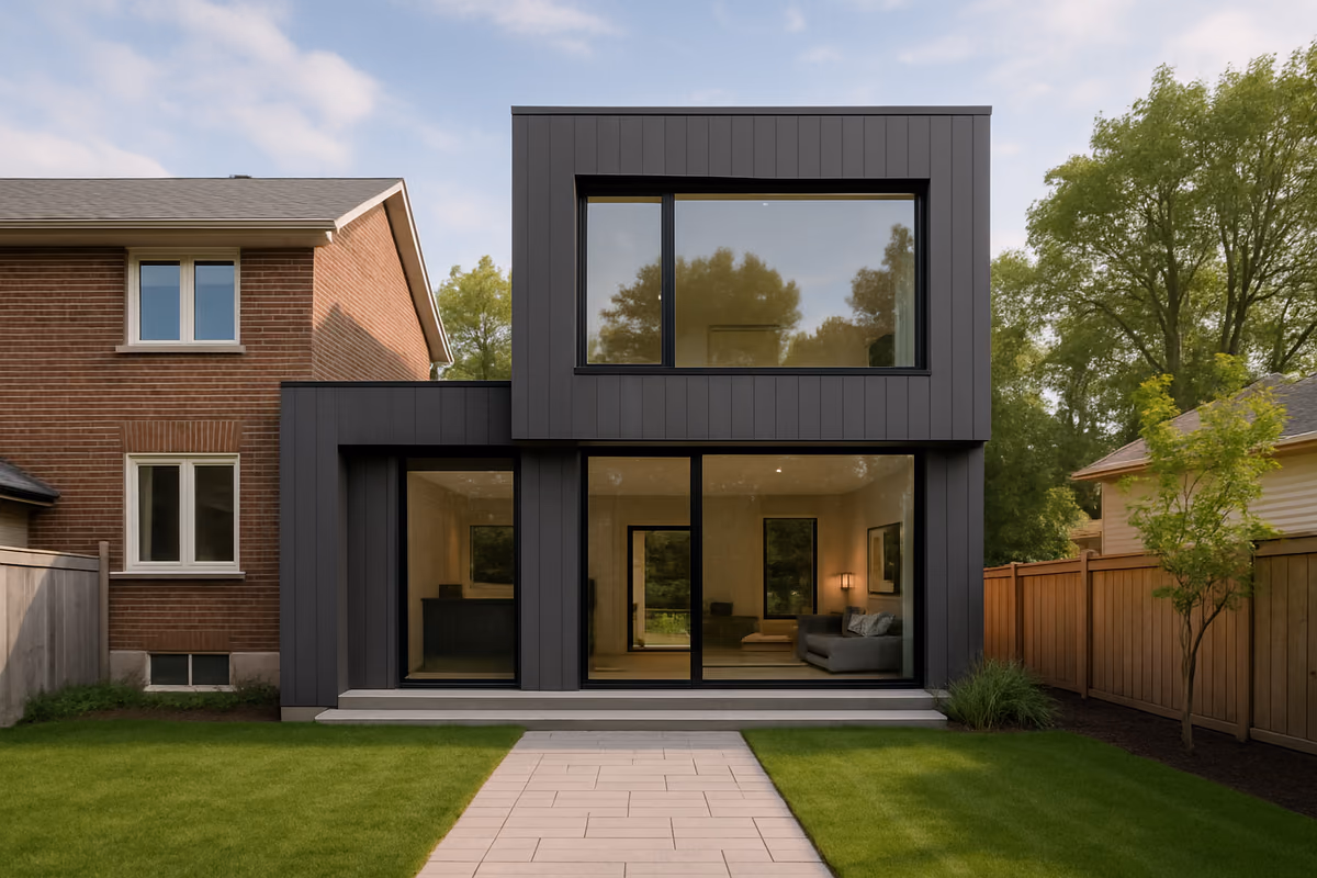 Modern residential addition design in Barrie